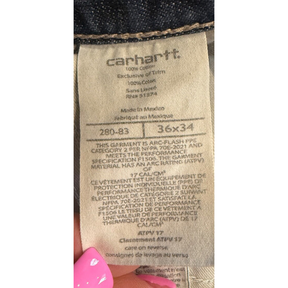 Carhartt FR Jeans Mens Relaxed Fit 36x32 Workwear Utility Fire Resistant EUC - Picture 5 of 8